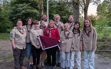 Bezoek van een padvindster uit canada